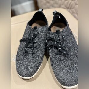 Toms Terry Cloth Cabrillo Comfort Sneaker 10012420 Womens Sz 10 Grey Black